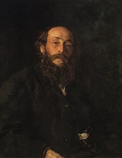 llya Yefimovich Repin Portrait of painter Nikolai Nikolayevich Ghe oil painting picture